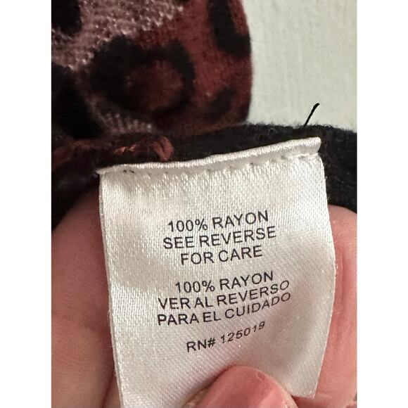 JOSEPH A Lightweight Animal Leopard Print Long Cardigan Ombre Artsy Soft - Sz 2X - Picture 5 of 5